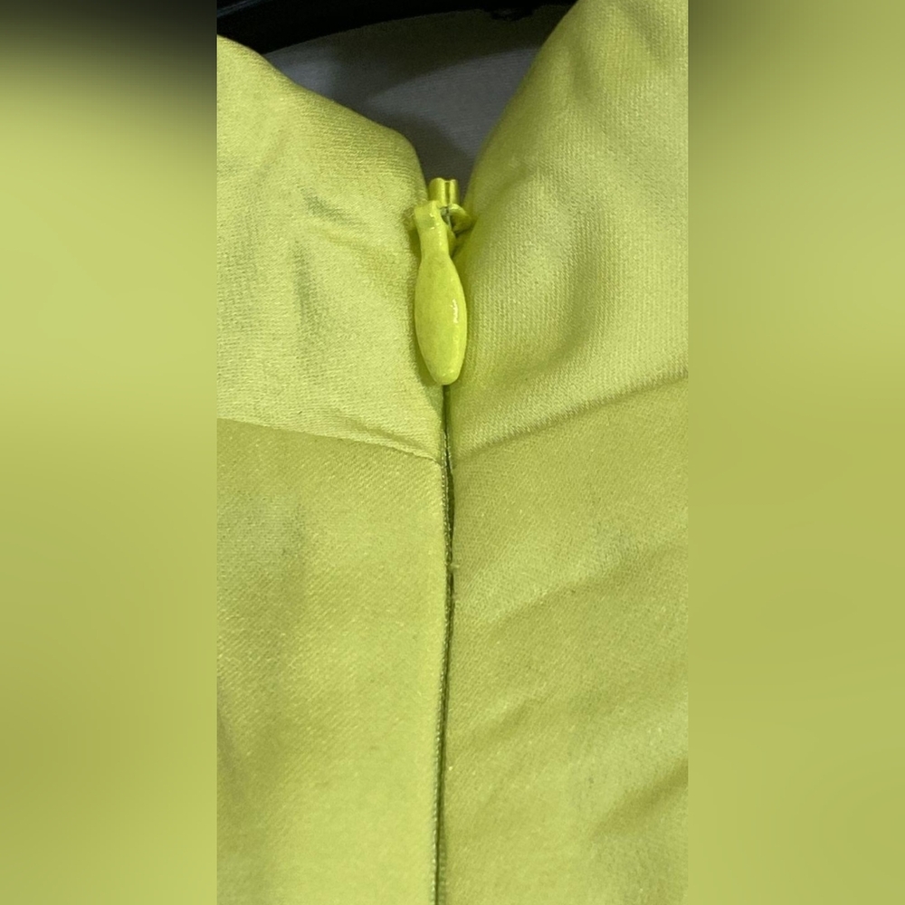 Banana Republic Factory Lime Green Silky Midi Dress SZ 10 - Picture 9 of 9